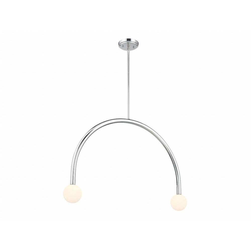 2-Light Chandelier in Chrome