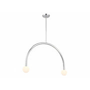 2-Light Chandelier in Chrome