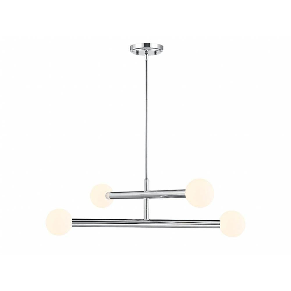 4-Light Chandelier in Chrome