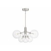6-Light Chandelier in Brushed Nickel