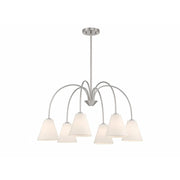 6-Light Chandelier in Brushed Nickel