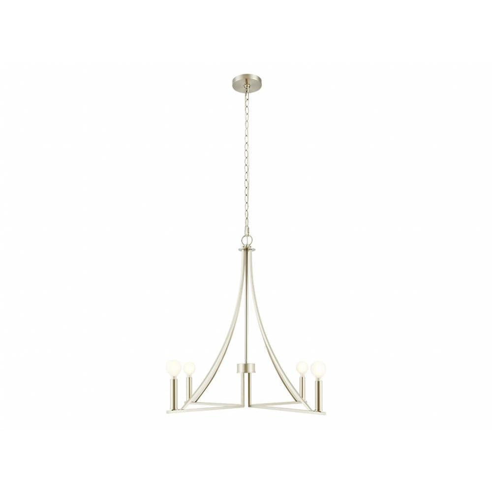 4-Light Chandelier in Brushed Nickel