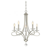 5-Light Chandelier in Brushed Nickel
