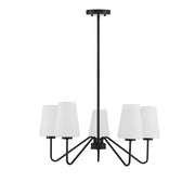 5-Light Chandelier in Matte Black