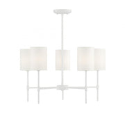 5-Light Chandelier in Bisque White