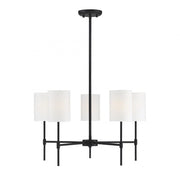 5-Light Chandelier in Matte Black