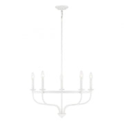 5-Light Chandelier in Bisque White