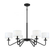 6-Light Chandelier in Matte Black