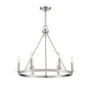 6-Light Chandelier in Brushed Nickel
