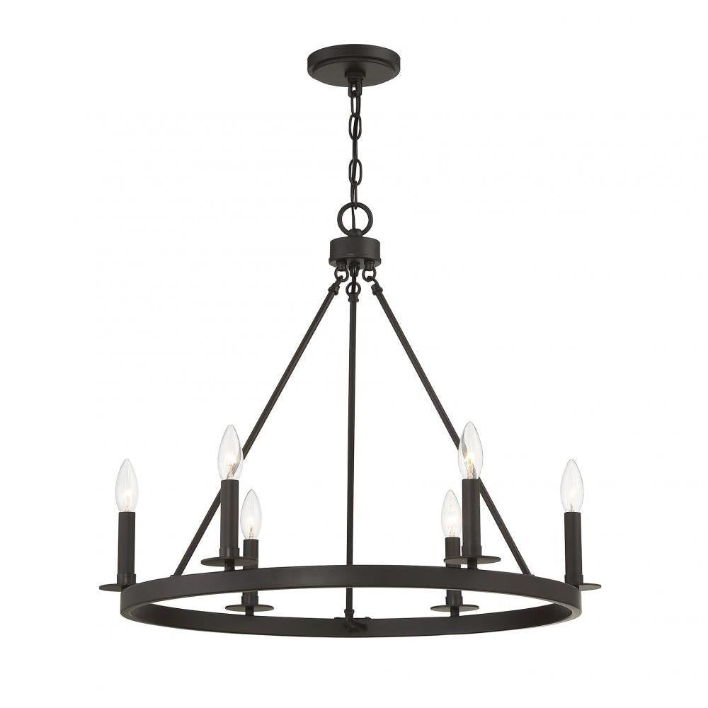 6-Light Chandelier in Oil Rubbed Bronze