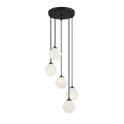 5-Light Chandelier in Matte Black