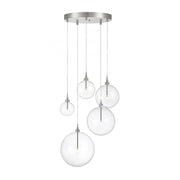 5-Light Pendant in Brushed Nickel
