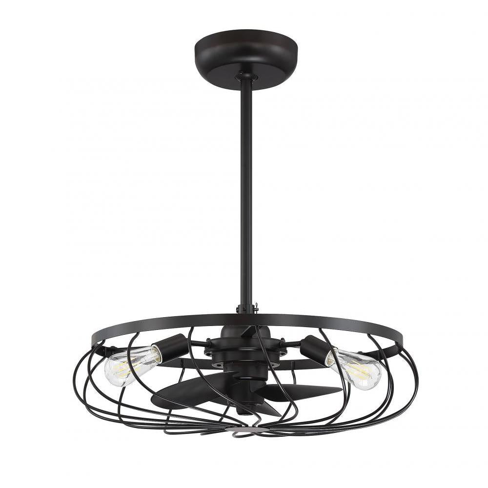 14" 3-Light Fan D'Lier in Oil Rubbed Bronze