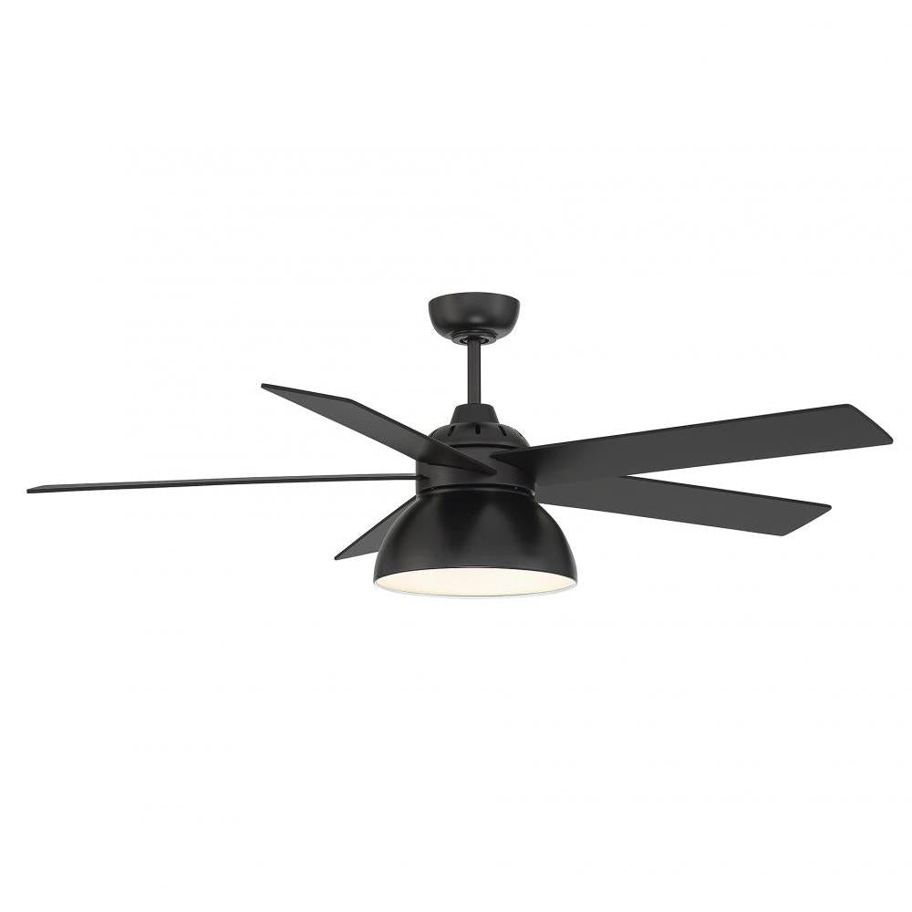 52" LED Ceiling Fan in Matte Black