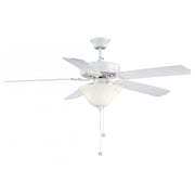 52" 2-Light Ceiling Fan in White