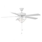 52" 2-Light Ceiling Fan in Bisque White