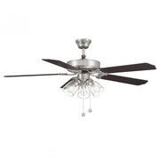 52" 3-Light Ceiling Fan in Brushed Nickel