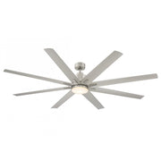 72" LED Outdoor Ceiling Fan in Brushed Nickel