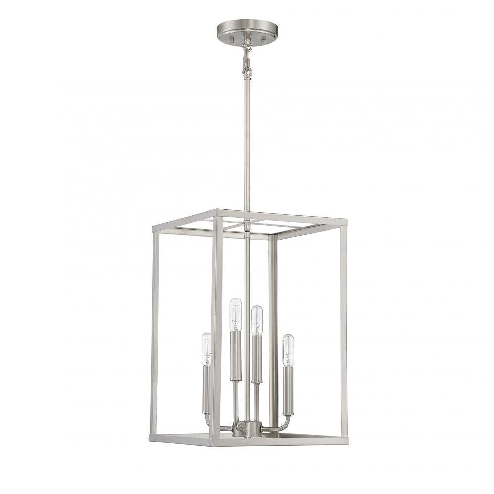 4-Light Pendant in Brushed Nickel