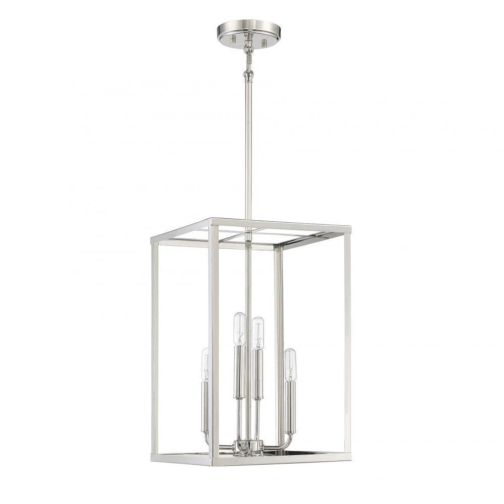 4-Light Pendant in Polished Nickel