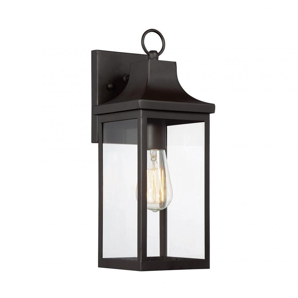 1-Light Outdoor Wall Lantern in Oil Rubbed Bronze