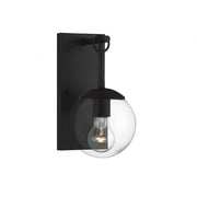 1-Light Outdoor Wall Lantern in Matte Black