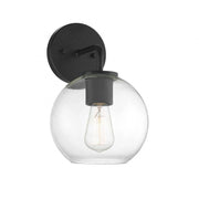 1-Light Outdoor Wall Lantern in Matte Black