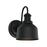 1-Light Outdoor Wall Lantern in Matte Black