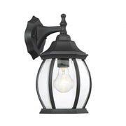 1-Light Outdoor Wall Lantern in Black