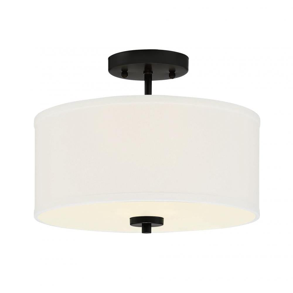 2-Light Ceiling Light in Matte Black
