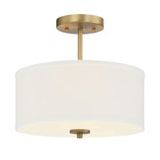 2-Light Ceiling Light in Natural Brass