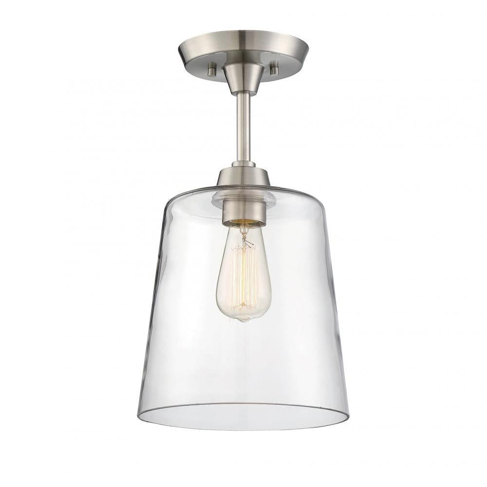 1-Light Ceiling Light in Brushed Nickel