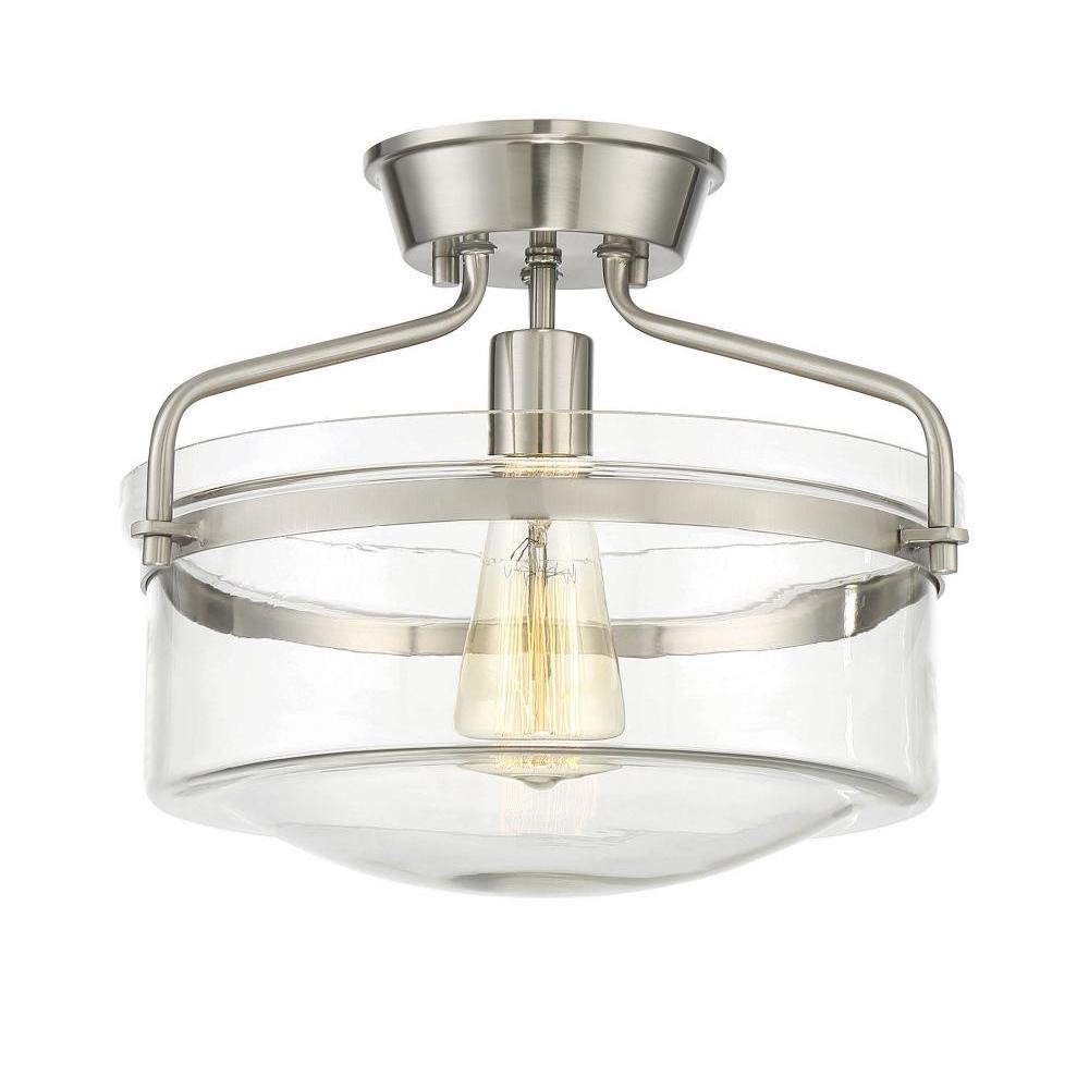 1-Light Ceiling Light in Brushed Nickel