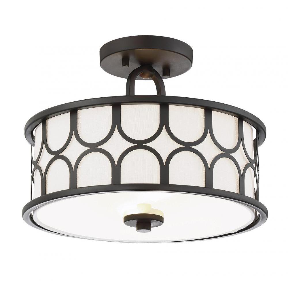 2-Light Ceiling Light in Oil Rubbed Bronze