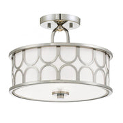 2-Light Ceiling Light in Polished Nickel