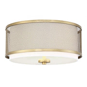 3-Light Ceiling Light in Natural Brass