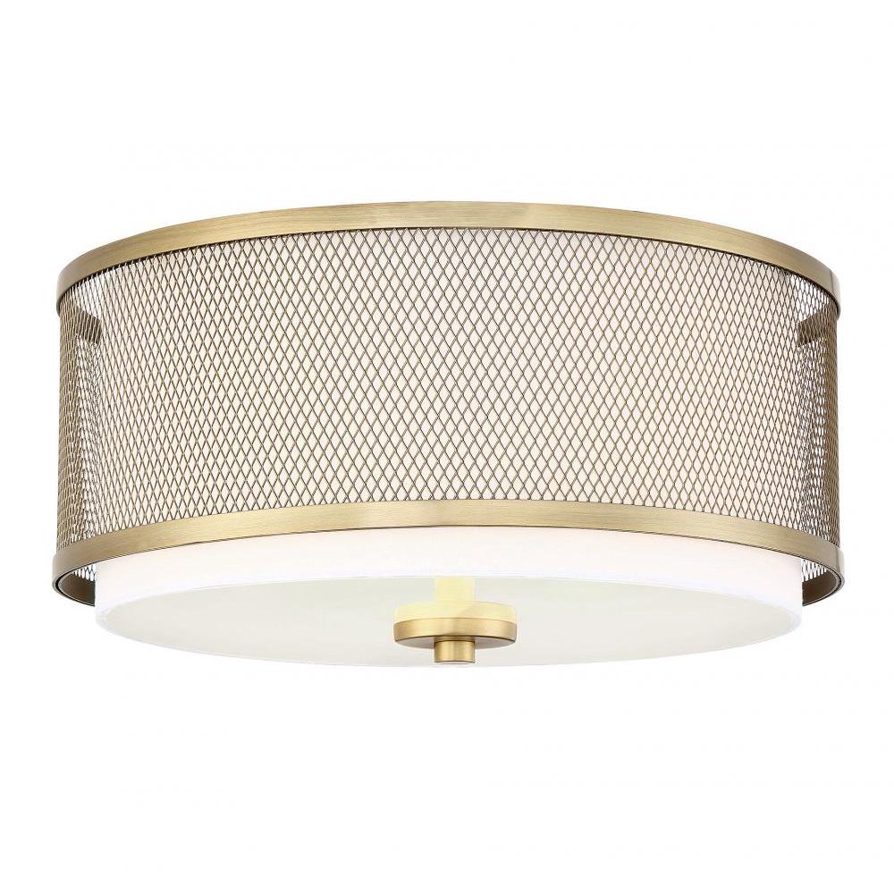 3-Light Ceiling Light in Natural Brass