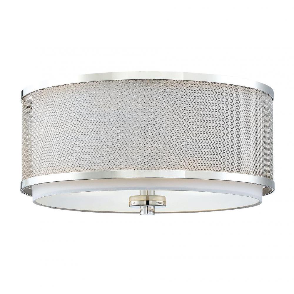 3-Light Ceiling Light in Polished Nickel