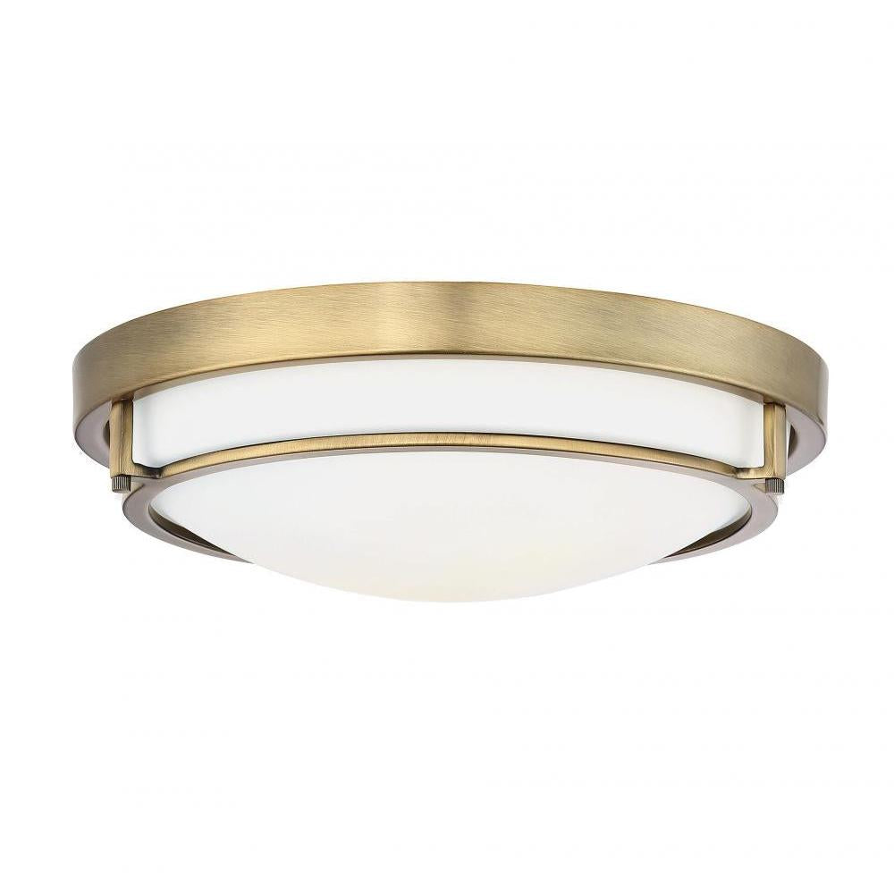 2-Light Ceiling Light in Natural Brass