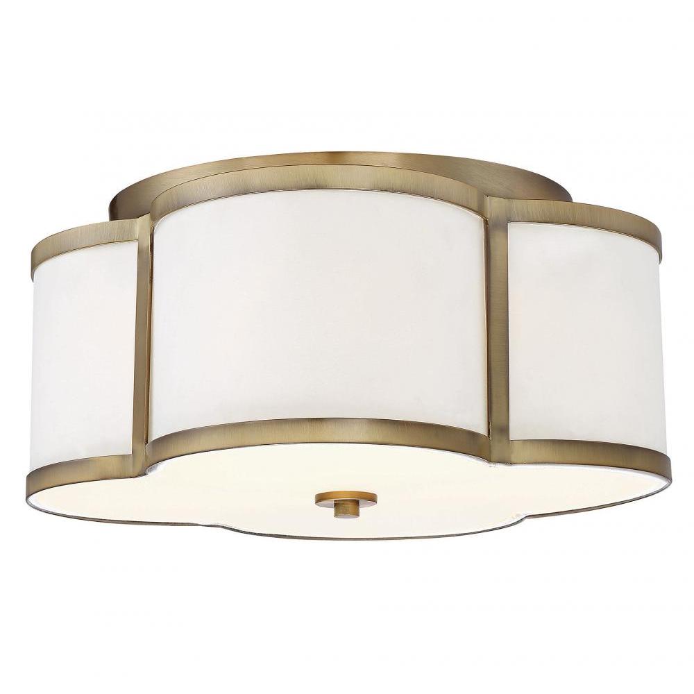 3-Light Ceiling Light in Natural Brass