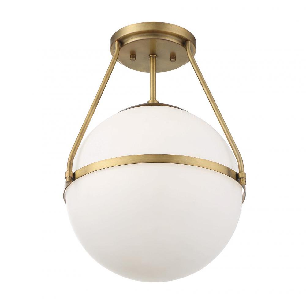 1-Light Ceiling Light in Natural Brass