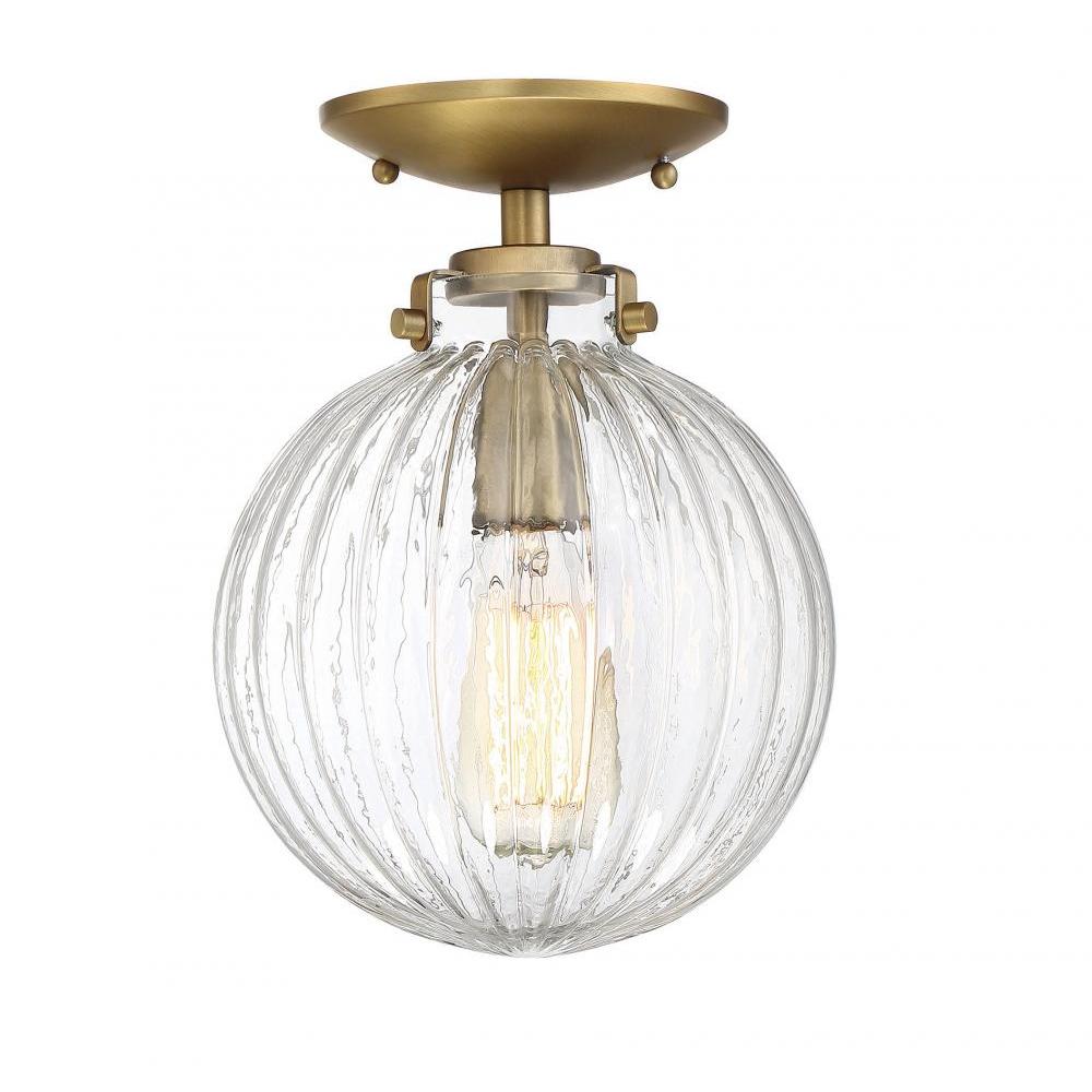 1-Light Ceiling Light in Natural Brass