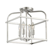 4-Light Ceiling Light in Polished Nickel