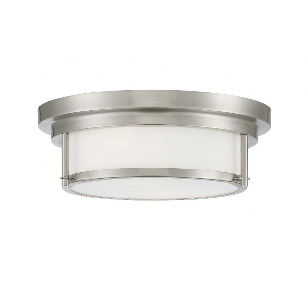 2-Light Ceiling Light in Brushed Nickel