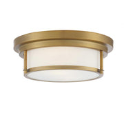 2-Light Ceiling Light in Natural Brass