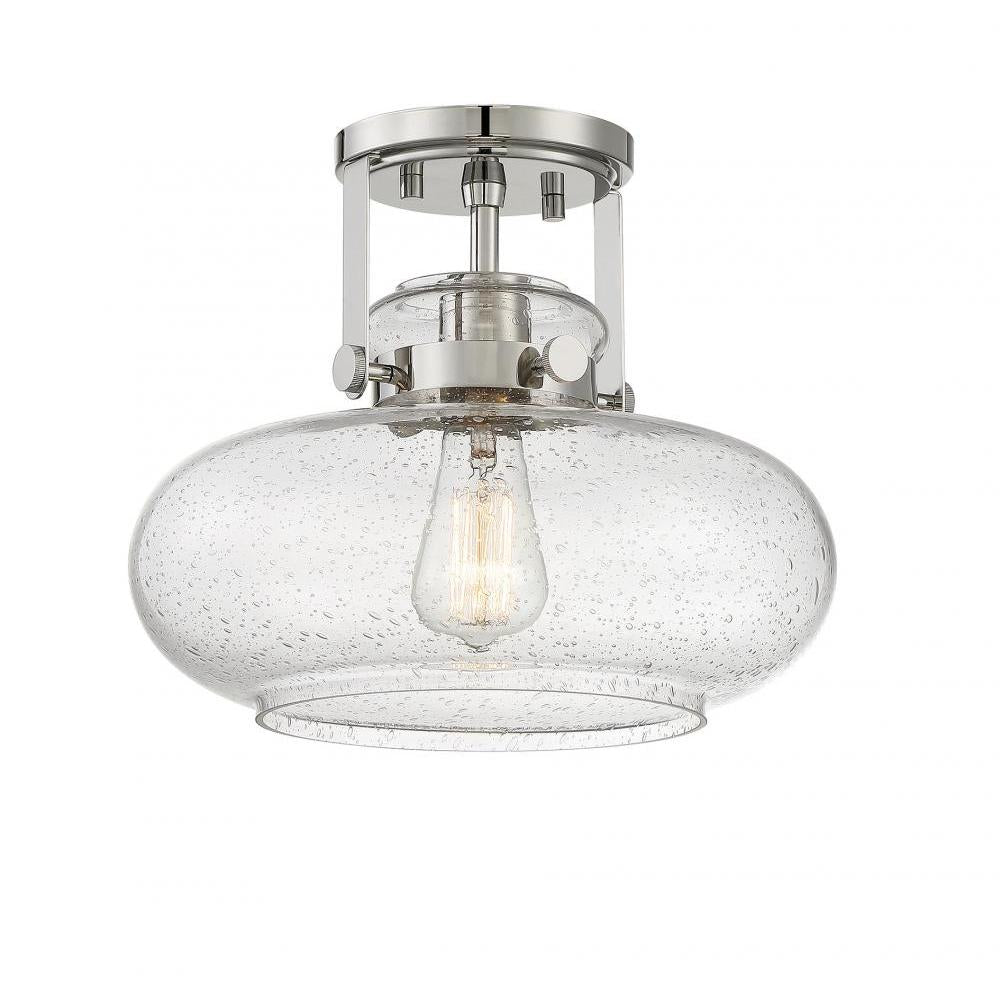1-Light Ceiling Light in Polished Nickel