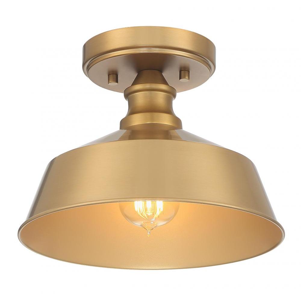 1-Light Ceiling Light in Natural Brass