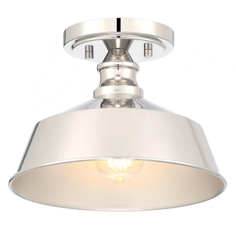 1-Light Ceiling Light in Polished Nickel