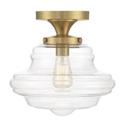1-Light Ceiling Light in Natural Brass