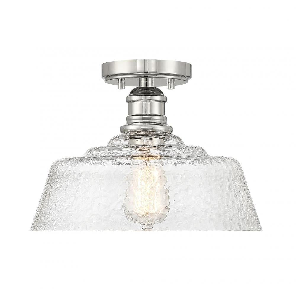 1-Light Ceiling Light in Polished Nickel